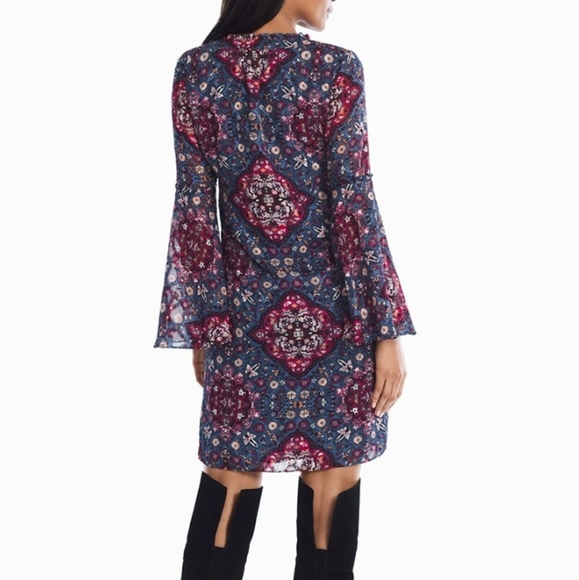 White House Black Market Medallion Print Dress - Picture 2 of 6